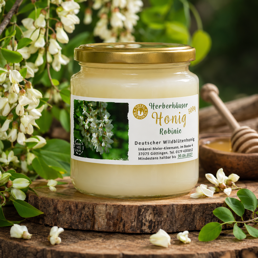 Robinienhonig – Deutscher Wildblütenhonig - Mild & fein aus eigener Imkerei